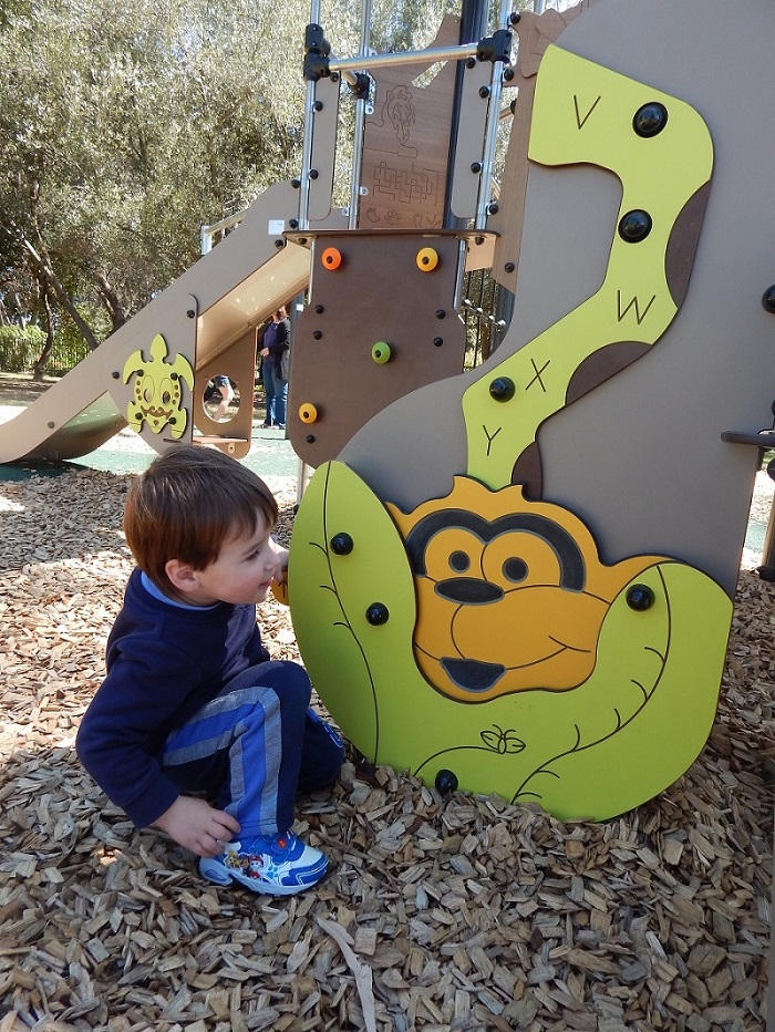 Child playing at Cummins Reserve Playground