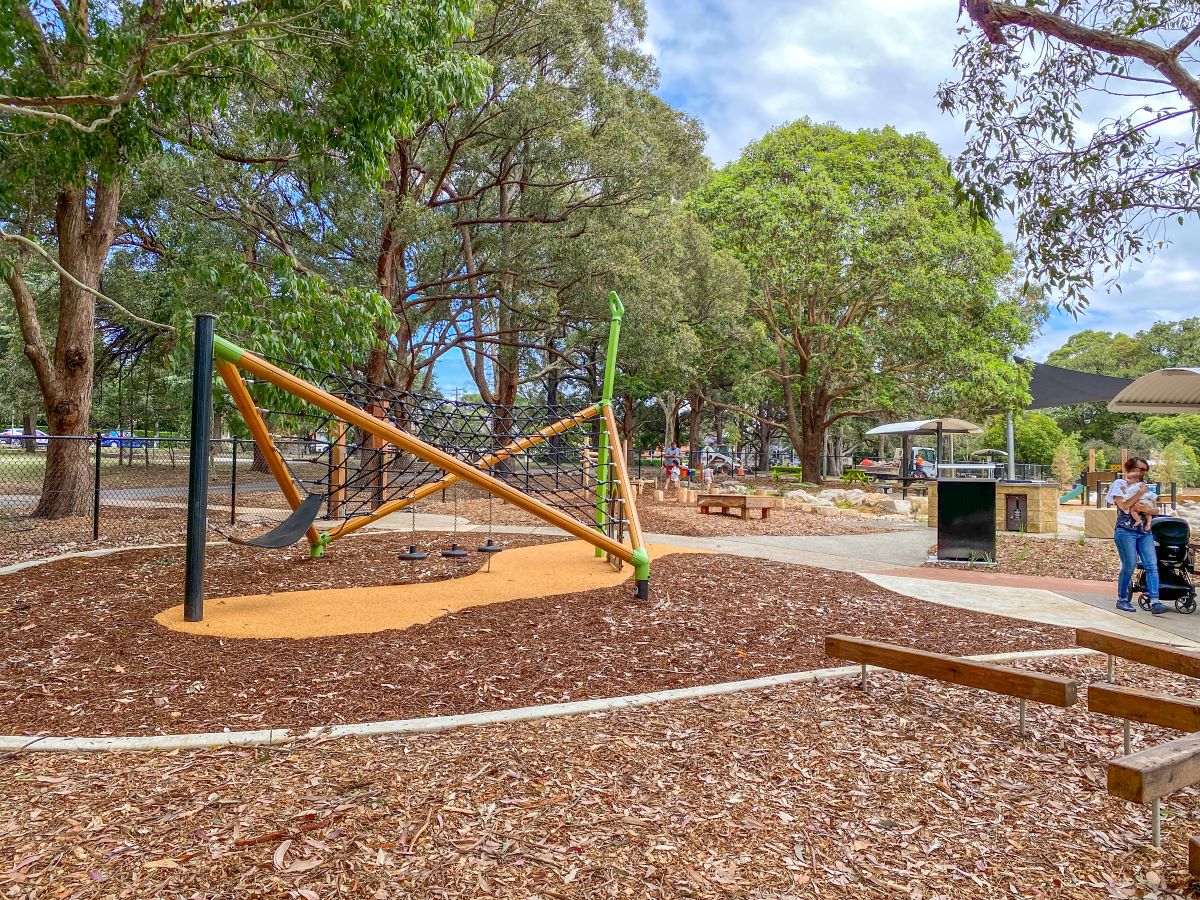 Climbing Net at Queen Elizabeth Park Playground