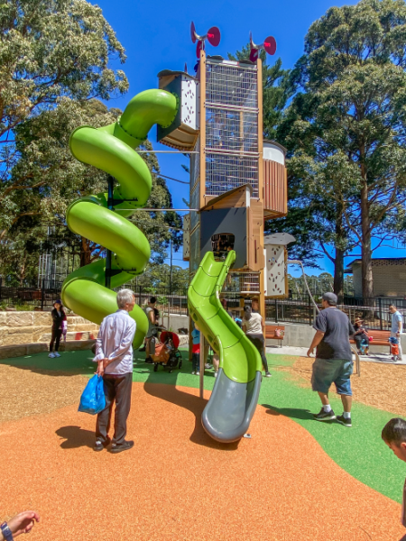 Kanopé Tower at St Ives Village Park Green Playground