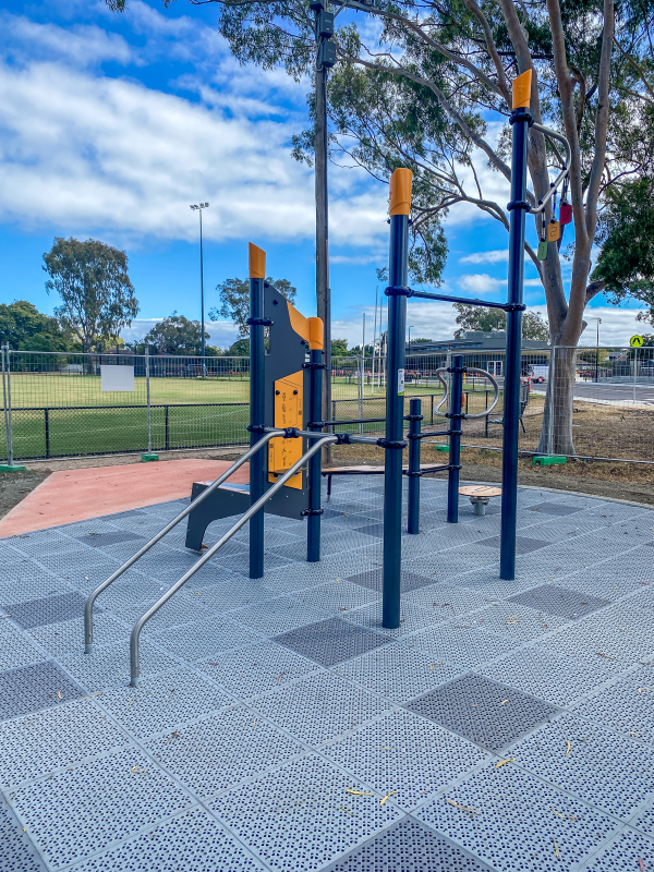 Compact fun-sport station at Shoulder Disc at GR Bricker Reserve Outdoor Gym